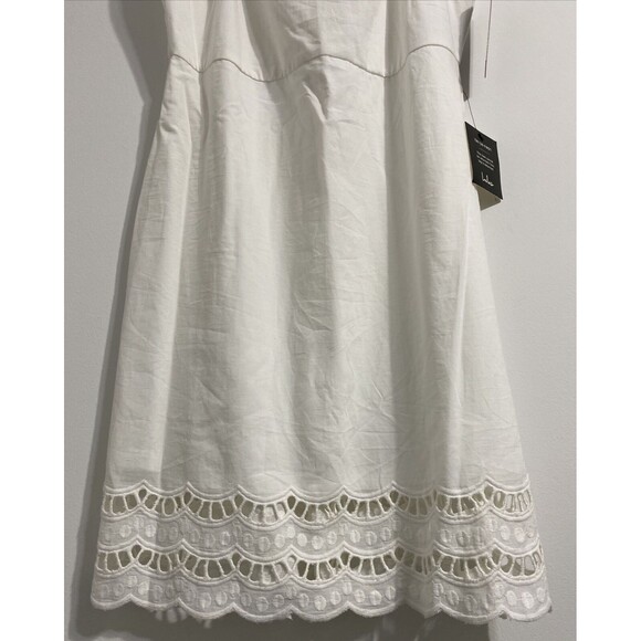 Lulus Dress Women's XL White Sunny Sweetheart Crochet Lace Eyelet Strapless NEW - Picture 6 of 10